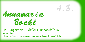 annamaria bockl business card